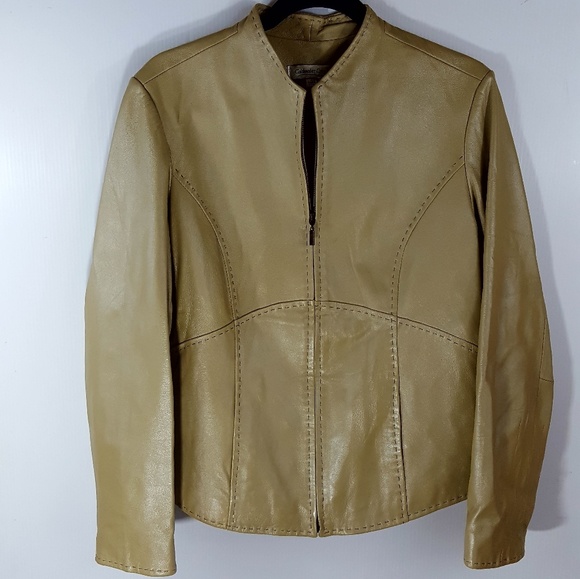 Coldwater Creek Jackets & Blazers - Coldwater Creek | Tan Leather Jacket Coat size M